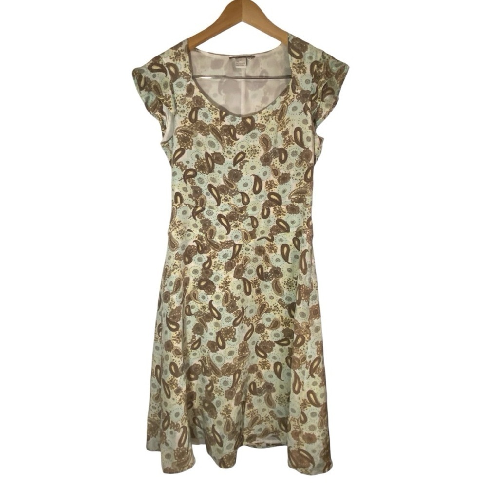 Anthropologie Isabella Bird Y2k Vintage Paisley Silk Dress - Picture 4 of 8